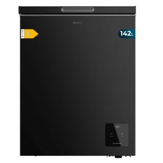 Cecotec Bolero CoolMarket Chest 142 Black E Congelador Horizontal Convertible - Capacidad 142L - Temperatura Regulable - Seguro Infantil - Cesta Interior - Compresor Inverter - Color Negro