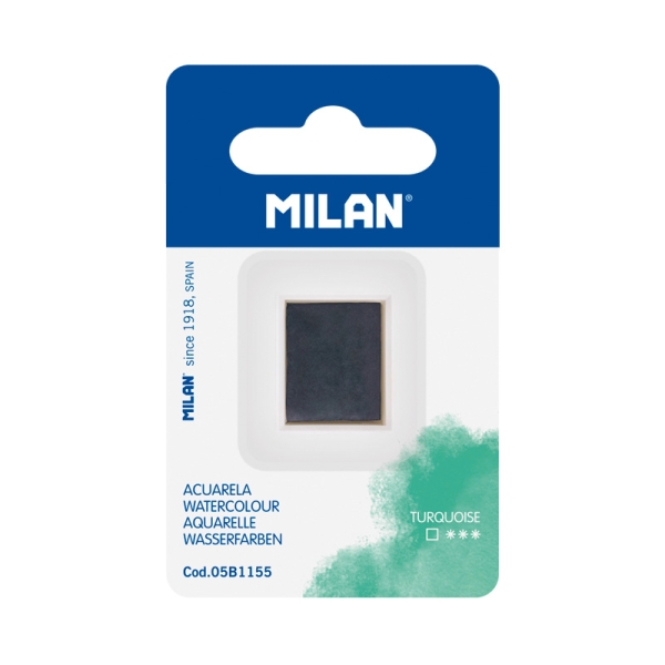 Milan Art Acuarela de Recambio - Medio Godet - Color Turquesa