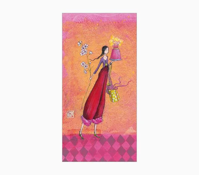 Pictura Gaëlle Boissonnard Tarjeta Doble - Acabado en Barniz de Relieve UV Grueso - Laminado Mate de Tacto Suave - 10.5x21cm - Papel con Certificacion FSC