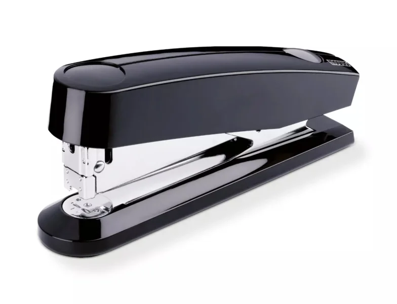 Novus B 7A Grapadora Automatica de Sobremesa + Caja de 200 Grapas 24/6 - Funcion Automatica para Grapar sin Esfuerzo hasta 8 Hojas - Grapa hasta 30 Hojas - Grapado Cerrado, Abierto y Clavado - Color Negro