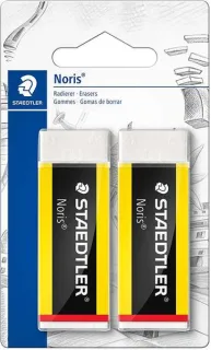 Staedtler Noris 526 Goma de Borrar - Plastico - Alta Calidad - Minimos Residuos - Color Blanco