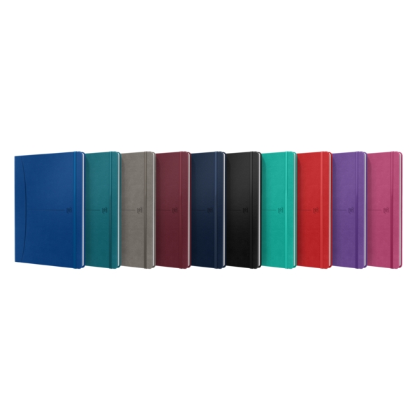 Oxford Signature Cuaderno Cosido Tapa Extradura B5 - 1 Linea - 80 Hojas - Colores Surtidos · Pack de 10 uds.