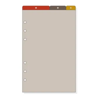 Finocam R562 Separadores Superiores para Agendas Open - 3 Solapas - Formato 500 - 117x2x194mm - PVC - Color Marron
