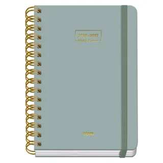Dohe Premium Agenda Escolar 26/27 - Formato A5 - Dia Pagina - Papel Offset Ahuesado 80g - Cubierta de Carton Plastificado - Espiral Metalica Doble - Goma - 15x21x4cm - Color Verde