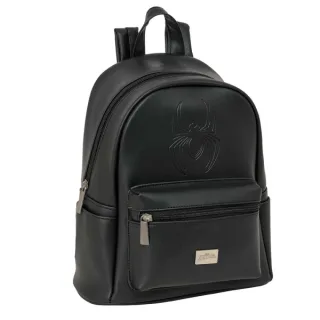 Safta Spider-Man Mini Mochila - Cremallera - Bolsillo Frontal - Bolsillo Lateral - Interior Forrado - Hombreras Ajustables - Asa Superior - 9L - 240x120x280mm - Color Negro