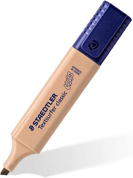 Staedtler Textsurfer Classic 364 Vintage Marcador Fluorescente - Punta Biselada - Trazo entre 1 - 5mm - Tinta con Base de Agua - Color Arena · Pack de 10 uds.