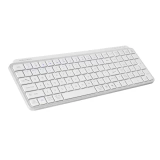 Mars Gaming MK-SILENKEYS Teclado Completo Inalambrico - Bluetooth - Disposicion Italiana QWERTY IT - 720mAh - Teclas Silenciosas de Perfil Bajo - Accesos Directos - 384x132x24mm - Color Blan