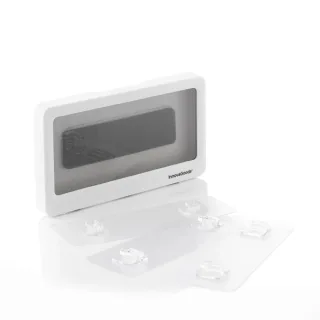 Innovagoods Cashower Funda Impermable de Pared para Movil - Dispositivos hasta 7" - Multifuncion - Tactil - Antivaho - Adhesivo - 19x10x2.8cm - Color Blanco