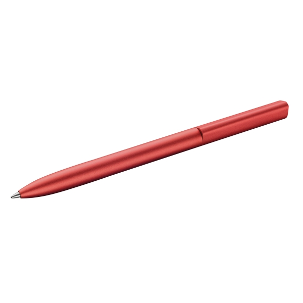 Pelikan Ineo Boligrafo Retractil - Trazo de 1mm - Mecanismo de Giro - Recambio 337M Azul - Aluminio Anodizado Satinado - Caja Metalica de Regalo - Color Rojo