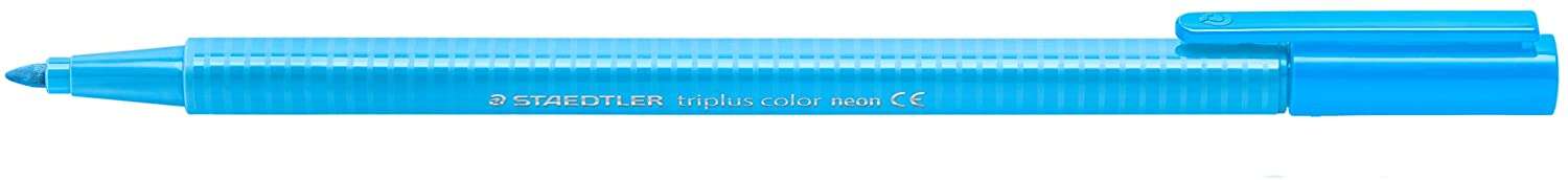Staedtler Triplus Color 323 Rotulador de Punta Fina - Trazo 1mm Aprox - Tinta Base de Agua - Color Azul Neon · Pack de 10 uds.