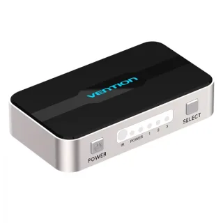 Vention Duplicador HDMI - 1xHDMI Out y 3xHDMI In - Conecta 3 Equipos a Una Pantalla - Color Gris