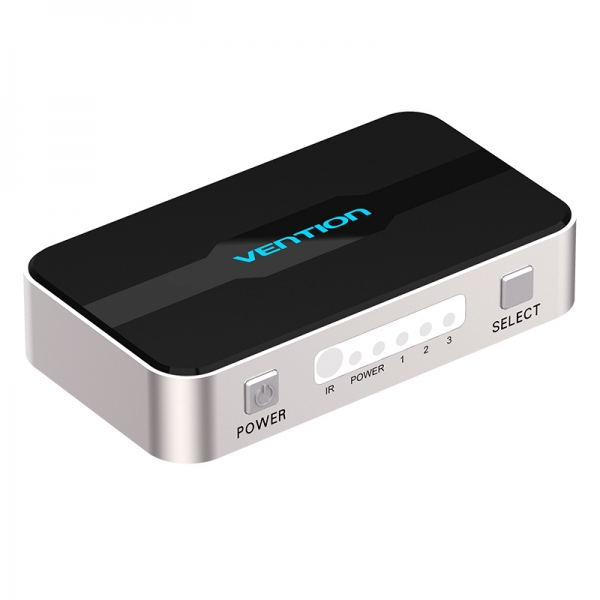 Vention Duplicador HDMI - 1xHDMI Out y 3xHDMI In - Conecta 3 Equipos a Una Pantalla - Color Gris