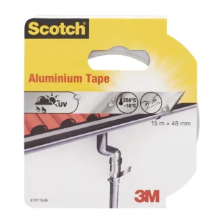 Scotch Cinta Adhesiva de Aluminio - 15m x 48mm - Color Aluminio