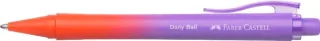 Faber-Castell Daily Ball Flow Edition Punchy Melon Boligrafo Retractil XB - Atractivo Diseño - Tinta Azul Indeleble - Color Lila/Rojo Degradado · Pack de 10 uds.