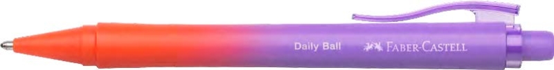 Faber-Castell Daily Ball Flow Edition Punchy Melon Boligrafo Retractil XB - Atractivo Diseño - Tinta Azul Indeleble - Color Lila/Rojo Degradado · Pack de 10 uds.