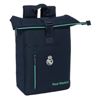 Safta Real Madrid 2ª Equipacion 25/26 Mochila para Portatil hasta 15.6" - Cremallera - Interior Acolchado - Hombreras Acolchadas - Asa Superior - 15.3L - 280x130x420mm - Color Azul Marino