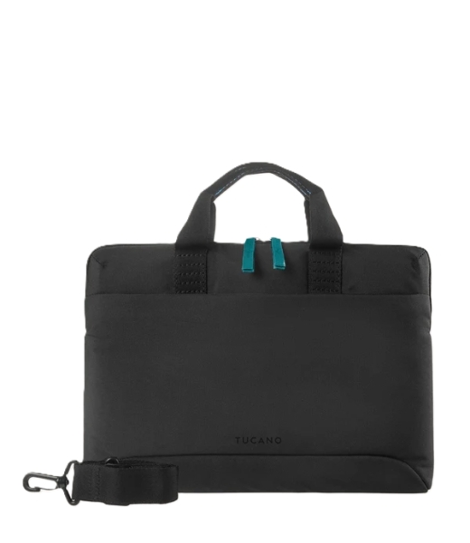 Tucano Smilza Maletin Portatil 15,6" - Tamaño Slim - Sistema Anti-Choques - Mango Doble - Color Negro