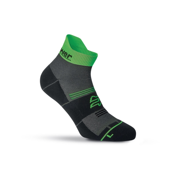 Upower Balmy Calcetines de Trabajo Cortos - Talla L - Comodidad y Resistencia, Transpirabilidad Superior, Costuras Planas Antirrozaduras, Talon y Puntera Reforzados - Color Verde Fluorescent