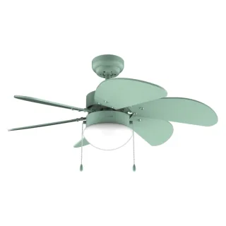 Cecotec EnergySilence Aero 3600 Vision Full Green Ventilador de Techo con 6 Aspas y Lampara Integrada - 50W - Diametro de 36" - 3 Velocidades - Modo Invierno/Verano - Control por Cadena - Co