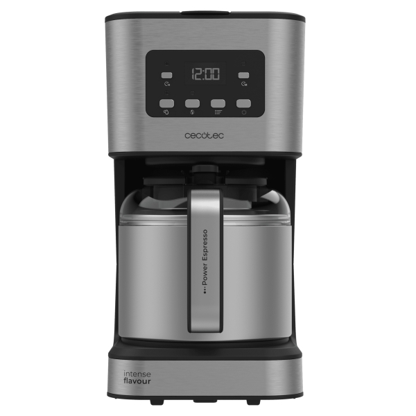 Cecotec Coffee 66 Drop and Thermo Time Cafetera de Goteo - 950W - Capacidad para 10 Tazas - Jarra Termo - LCD Retroiluminada - Programable - Antigoteo - Filtro Reutilizable - Acero Inoxidabl