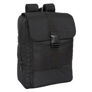 Safta F.C.Barcelona Premium Mochila para Portatil hasta 13.3" - Doble Cremallera - Bolsillo Interior - Conector USB - Espalda y Hombreras Acolchadas - Asa Superior - 290x120x390mm - Color Ne
