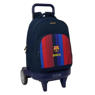 Safta F.C.Barcelona 1ª Equipacion 26/27 Mochila con Carro - Extraible - 33L - Portabotellas - Tarjeta de Identificacion Personal - Doble Tirador - Asa - Bolsillo Frontal - 33x45x22cm - Color