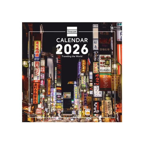 Finocam Calendario de Pared Internacional - Anual 2026 - Imagenes Variadas - 311x5x305mm - Tematica de Viajes