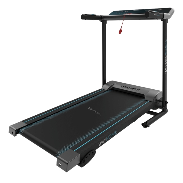 Cecotec DrumFit WayHome 1000 Runner Sprint Cinta de Correr Plegable - 600W - Velocidad hasta 10km/h - Pantalla LED - Pulsometro - 12 Programas - Superficie 110x40cm - Color Negro y Gris