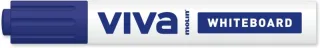 Molin Viva Rotulador para Pizarra Blanca - Punta Redonda de Fibra Sintetica - Trazo 3mm - Tinta con Base de Alcohol - Color Azul · Pack de 12 uds.