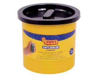 Jovi Soft Dough Blandiver Pack con 5 Botes de Pasta de Modelar 110gr - Blanda y Flexible - Facil de Amasar y Moldear - Ideal para Iniciacion al Modelaje - Color Negro