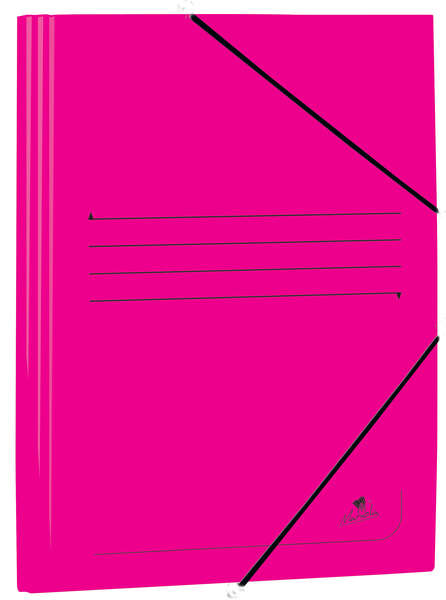 Mariola Carpeta de Carton Estucado con Solapas Folio 500gr/m2 - Medidas 34x25x1cm - Cierre con Goma Elastica - Color Fucsia · Pack de 20 uds.