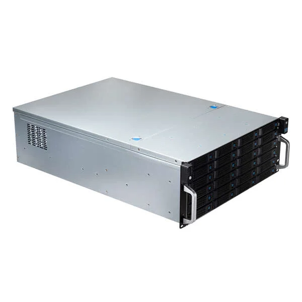 Unykach Servidor 4U Rack 24 Bahias Hot Swap - Tamaños de Disco Soportados 2.5", 3.5" - Placas Base Compatibles EEB, CEB, ATX, MicroATX - USB-A 2.0 - 3 Ventiladores 120mm Incluidos
