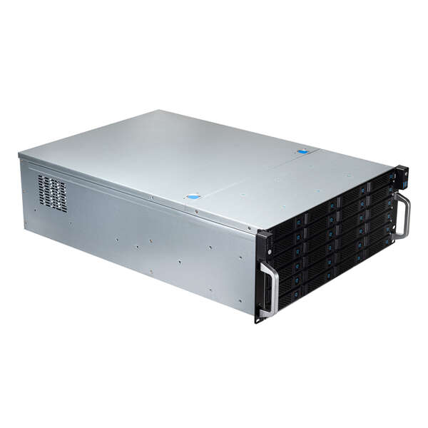 Unykach Servidor 4U Rack 24 Bahias Hot Swap - Tamaños de Disco Soportados 2.5", 3.5" - Placas Base Compatibles EEB, CEB, ATX, MicroATX - USB-A 2.0 - 3 Ventiladores 120mm Incluidos