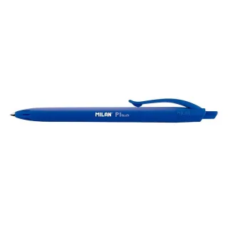 Milan P1 Touch Boligrafo de Bola Retractil - Punta Redonda 1mm - Tinta con Base de Aceite - Escritura Suave - 1.200m de Escritura - Color Azul · Pack de 25 uds.