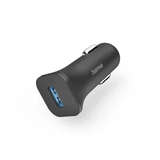 Hama Cargador de Coche 6W - Pantalla LED - USB-A - Color Negro