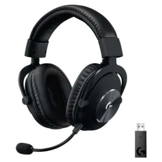 Logitech G Pro X Auriculares Gaming Inalambricos DTS 7.1 con Microfono - Tecnologia Lightspeed - Microfono Flexible - Diadema Ajustable - Almohadillas Acolchadas - Altavoces de 50mm - Color