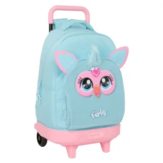 Safta Furby Mochila con Carro - Extraible - Bolsillo Frontal - Portabotellas - Tirador Doble - Hombreras Acolchadas - Asa Acolchada - Tarjeta ID - Base Reforzada - 33L - 330x220x450mm - Colo