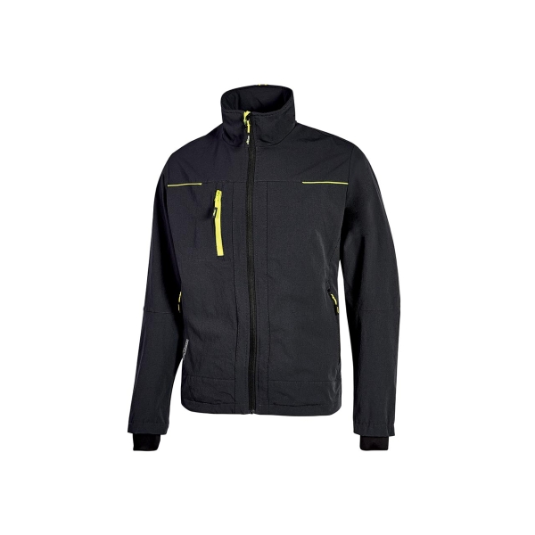 Upower Pluton Lady Chaqueta de Tela Resistente - Talla 2XL - Suave, Repelente al Agua, Transpirable, Secado Rapido, Multiples Bolsillos, Capuchon Retractil, Puños a Prueba de Viento, Protecc
