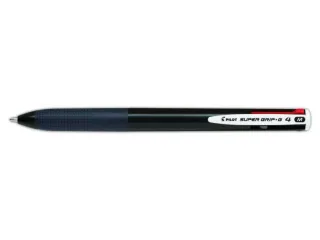Pilot Boligrafo de Bola Retractil Super Grip G4 - 4 Colores - Punta 1.0mm - Trazo 0.27mm - Cuerpo Negro · Pack de 12 uds.