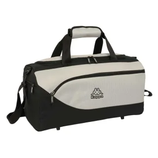 Safta Kappa Grey Bolsa de Deporte - Bandolera Ajustable - Cremallera Doble - Bolsillo Frontal - Bolsillos Laterales - Fondo Semirigido - Tacos de Proteccion - 31L - 500x250x250mm - Color Neg