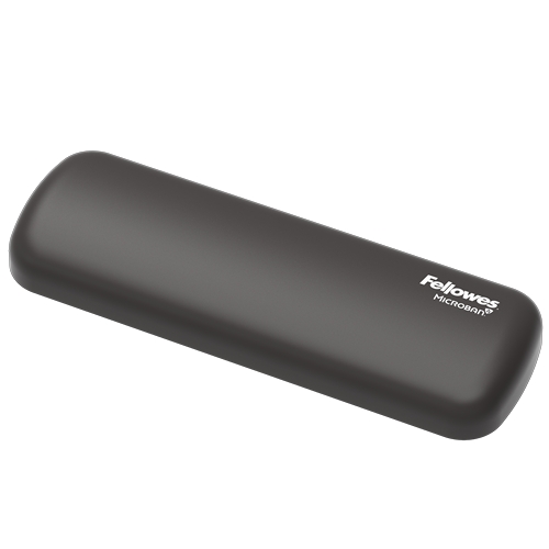 Fellowes Breyta Reposamuñecas para Raton - Proteccion Antibacteriana Microban - Revestimiento Antipolvo - Tacto Suave - Soporte Ergonomico - Alivio del Dolor - 18x6x1.75cm - Color Negro