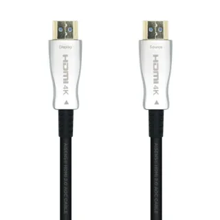 Aisens Cable HDMI V2.0 AOC (Active Optical Cable) Premium Alta Velocidad/ HEC 4K@60HZ 18GBPS - A/M-A/M - 30m - Color Negro