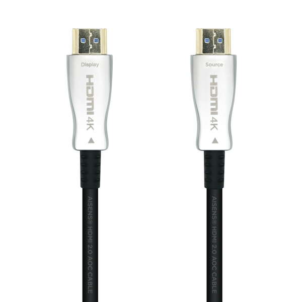 Aisens Cable HDMI V2.0 AOC (Active Optical Cable) Premium Alta Velocidad/ HEC 4K@60HZ 18GBPS - A/M-A/M - 30m - Color Negro