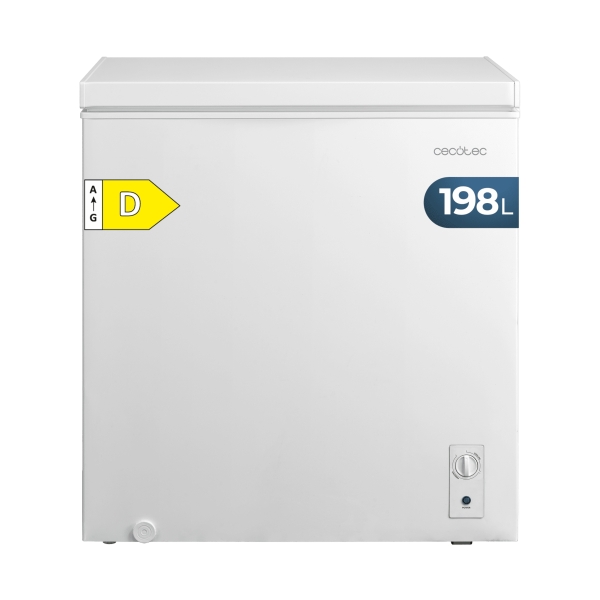 Cecotec Bolero CoolMarket Chest 198M White D Congelador Horizontal Convertible - Capacidad 198L - Temperatura Regulable - Cesta con Asas - Alarma de Puerta Abierta - Control Mecanico - Color