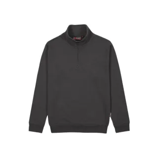 Upower Maui Sudadera con Media Cremallera - Talla 2XL - French Terry, Transpirable, Duradera, Puños y Dobladillo Elasticos, Mangas Ranglan, Costuras Pespunteadas - Color Gris Meteorito