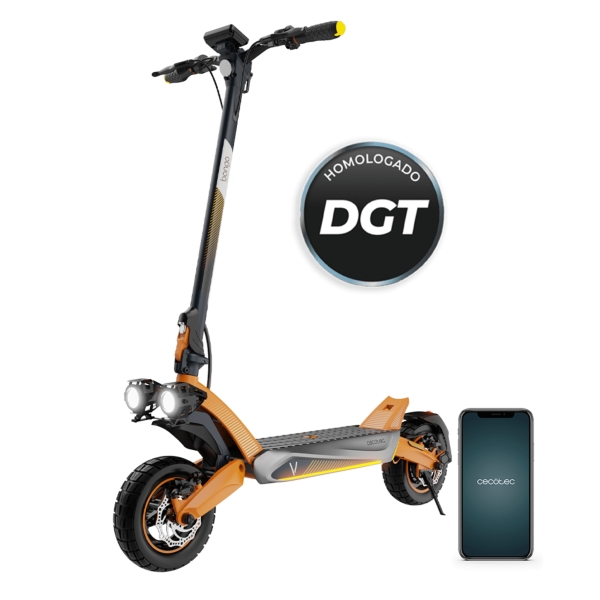 Cecotec Bongo V70 Connected Patinete Electrico - 1500W - Autonomia 70km - Bateria 48V y 15Ah - Doble Suspension - App - Disco de Frenado - e-ABS - Homologado DGT - Ruedas de 10" - Color Gris