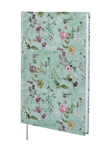 Finocam Dynamic Porto Design Botanic Agenda Profesional - Anual 2027 - Semana Vista Vertical - 140x204mm - Tapa Dura de Carton Forrado - Esquinas Microperforadas - Papel de 80g/m2 - Multicolor