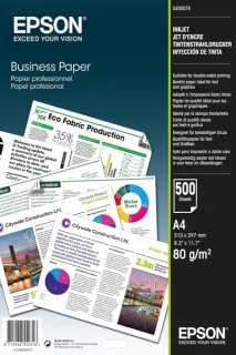 Epson Business Inkjet Papel A4 - 500 Hojas - Gramaje de 80g/m2 - Apto para Impresion a Doble Cara - Color Blanco