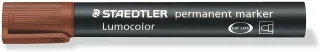 Staedtler Lumocolor 352 Rotulador Permanente - Punta Redonda - Trazo 2mm Aprox - Capuchon con Clip - Secado Rapido - Color Marron · Pack de 10 uds.