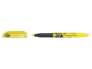Pilot Frixion Light Rotulador Fluorescente Borrable - Punta de Fibra Biselada - Trazo de 1 a 3.5mm - Color Amarillo · Pack de 12 uds.